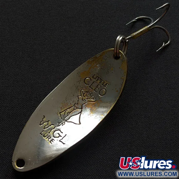 Vintage  Seneca Little Cleo (Hula Girl), 2/3oz nickel fishing spoon #20313