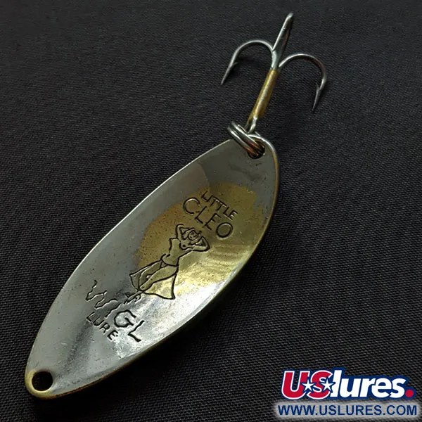 Vintage  Seneca Little Cleo (Hula Girl), 2/3oz nickel/gold fishing spoon #20314