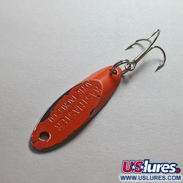 Vintage  Acme Kastmaster, 1/8oz orange/nickel fishing spoon #20319