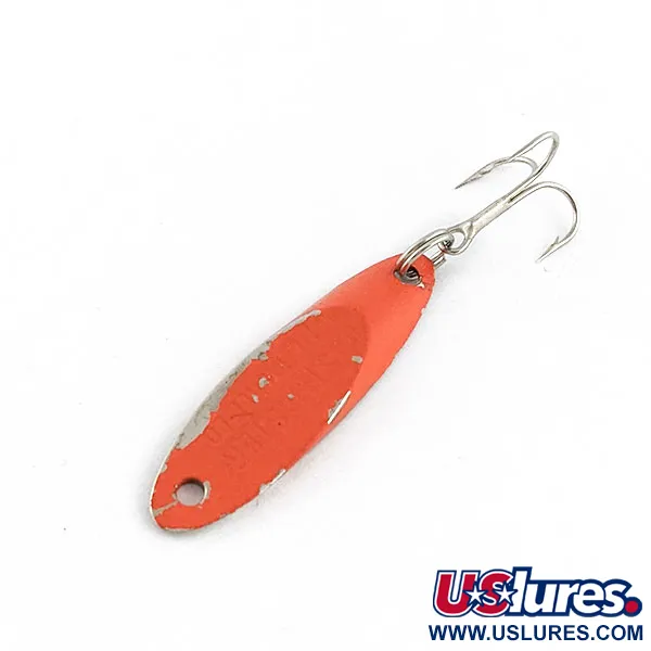 Vintage  Acme Kastmaster, 1/8oz orange/nickel fishing spoon #20319