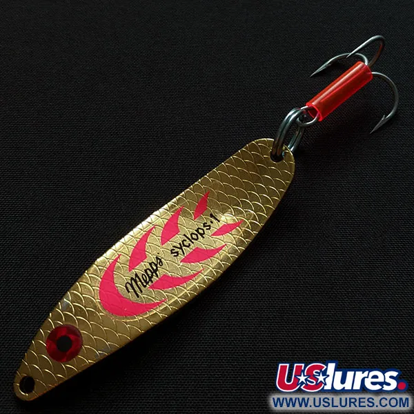 Vintage   Mepps Syclops 1, 2/5oz gold fishing spoon #20324