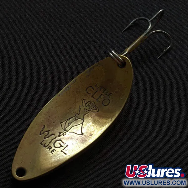 Vintage  Seneca Little Cleo (Hula Girl), 2/3oz gold fishing spoon #20326