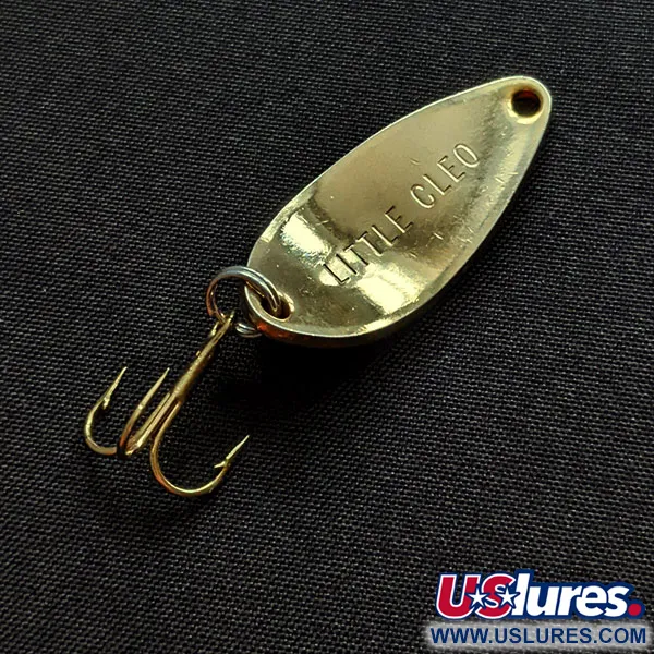 Vintage   Acme Little Cleo, 3/16oz gold/orange fishing spoon #20330