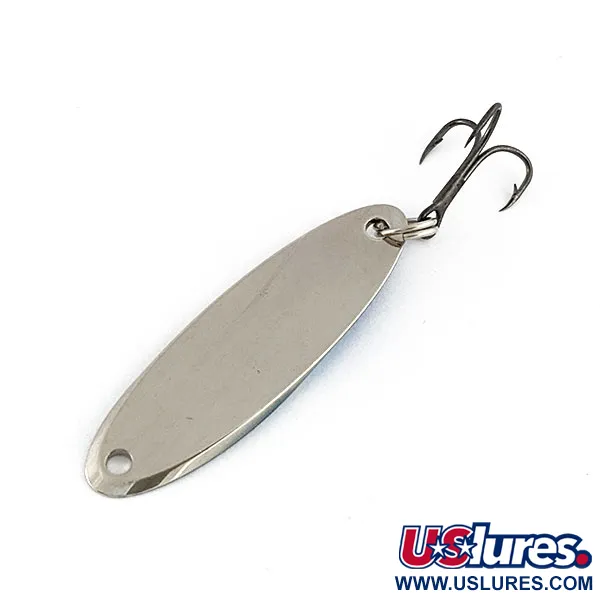 Vintage  Acme Kastmaster, 1/4oz nickel/blue fishing spoon #20336