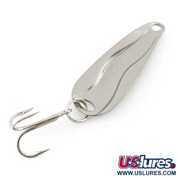 Vintage  Luhr Jensen Hot Shot W, 3/64oz nickel fishing spoon #20345