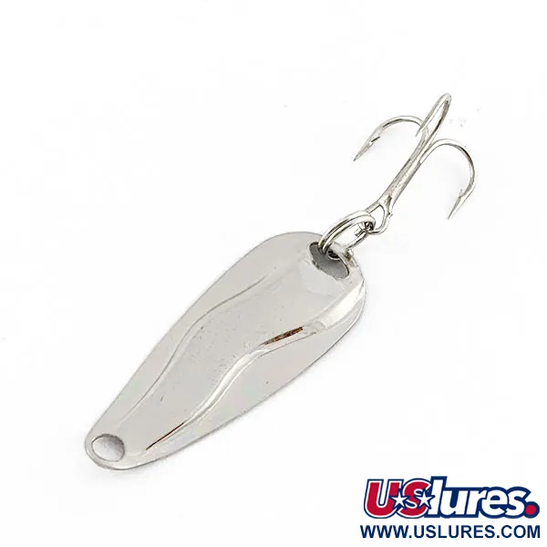 Vintage  Luhr Jensen Hot Shot W, 3/64oz nickel fishing spoon #20345