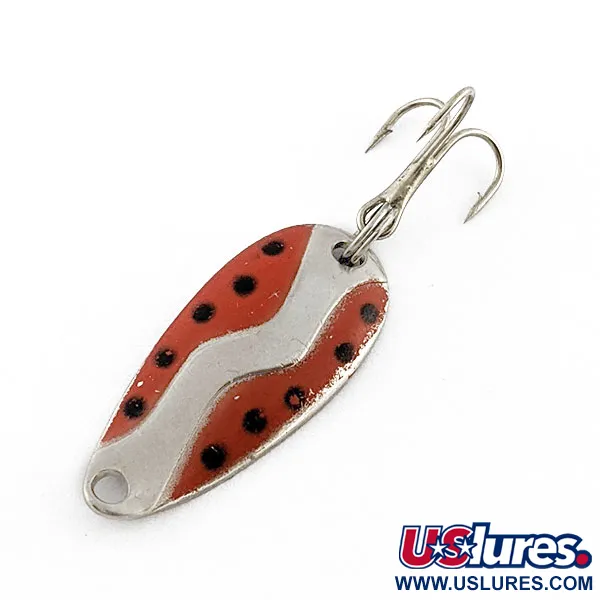 Vintage  Acme Kamlooper Wee, 1/8oz red/black/nickel fishing spoon #20356