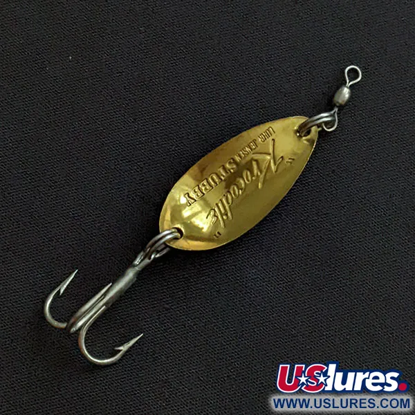  Luhr Jensen Lil' Kroc (Krocodile Stubby), 3/16oz brass fishing spoon #20357
