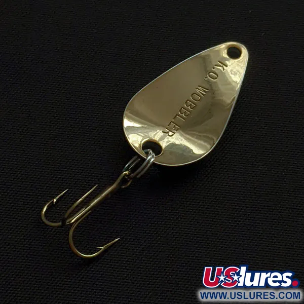 Vintage  Acme K.O. Wobbler, 1/8oz black/white/gold fishing spoon #20359
