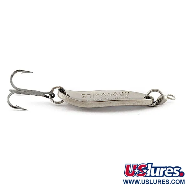 Vintage  Luhr Jensen Krocodile, 1/4oz nickel fishing spoon #20361