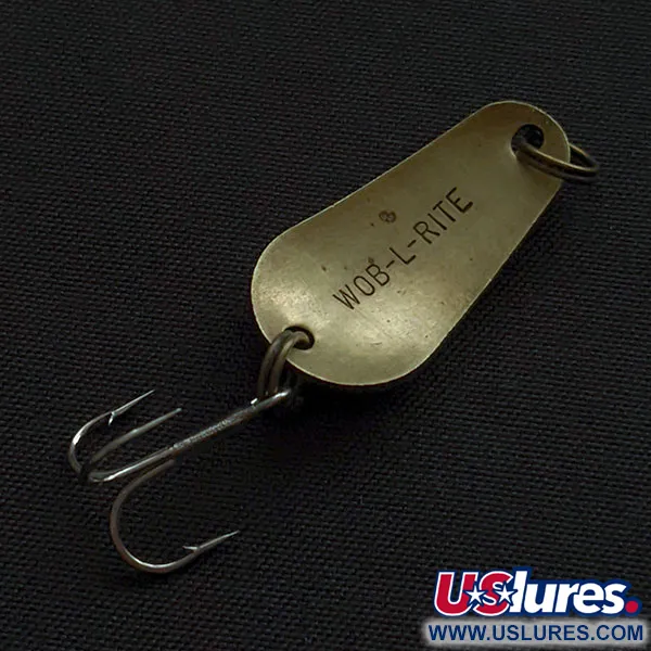 Vintage  Acme Wob-L-Rite, 1/8oz brass fishing spoon #20363
