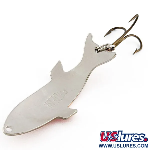 Vintage   Acme Phoebe, 1/4oz orange/nickel fishing spoon #20367