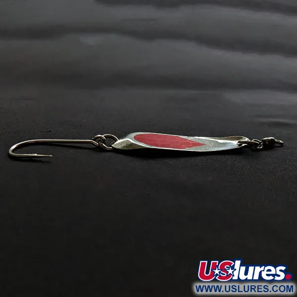 Vintage   Andy Reekers, 1/4oz nickel/red fishing spoon #20373