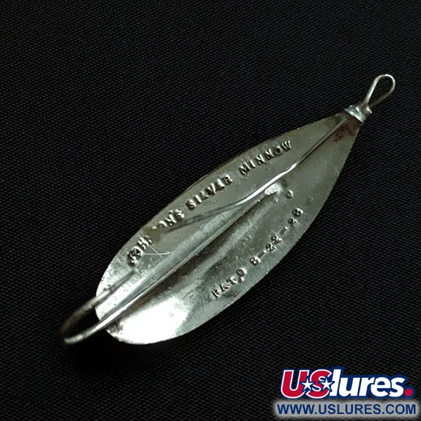 Vintage   Johnson Silver Minnow, 3/16oz nickel fishing spoon #20385