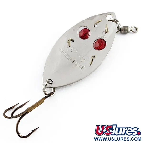 Vintage  Eppinger Red Eye Junior, 2/5oz nickel/red eyes fishing spoon #20390