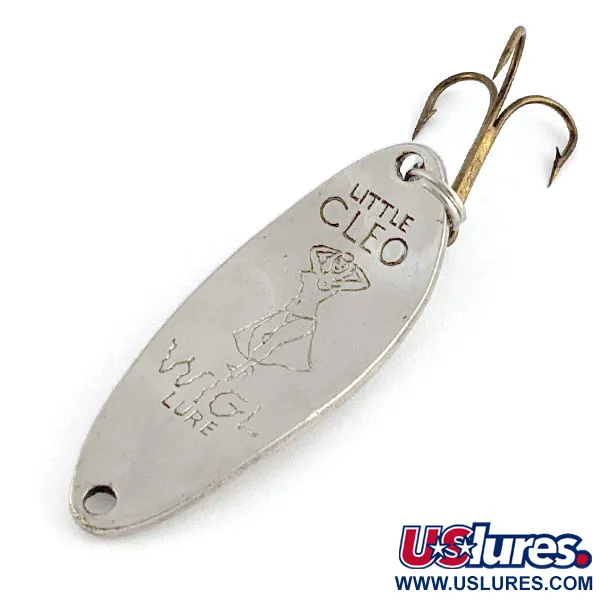 Vintage  Seneca Little Cleo (Hula Girl), 1/3oz nickel fishing spoon #20396