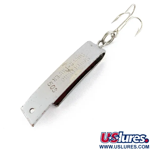 Vintage   South Bend Super-Duper 503, 1/8oz nickel/red fishing spoon #20423