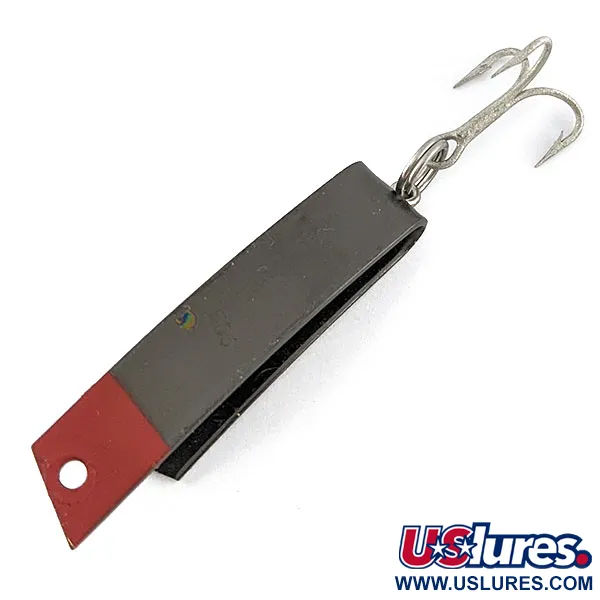 Vintage  Luhr Jensen Super-Duper 506, 1/4oz black red fishing spoon #20424