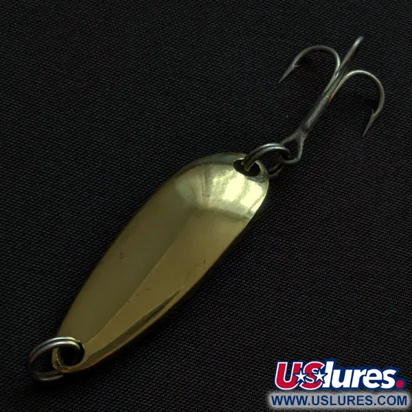 Vintage  Luhr Jensen Krocodile, 1/3oz gold fishing spoon #20437