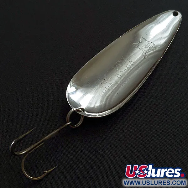 Vintage   Blue Fox Aqua Spoon, 3/4oz nickel fishing spoon #20451