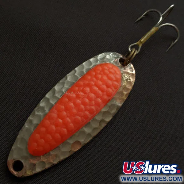 Vintage   Nebco Pixee, 1/2oz nickel/copper/red fishing spoon #20455