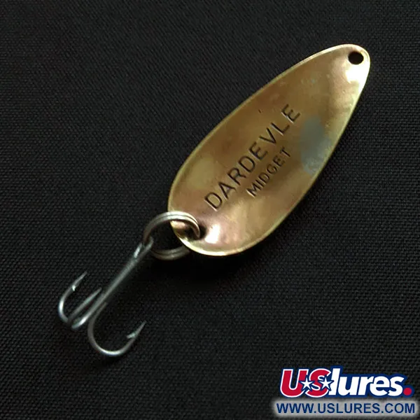 Vintage  Eppinger Dardevle  Midget, 3/16oz gold fishing spoon #20461