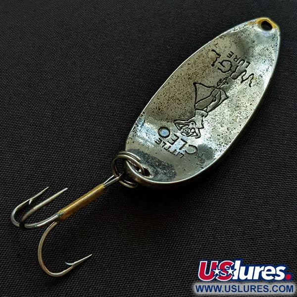 Vintage  Seneca Little Cleo (Hula Girl), 2/3oz nickel fishing spoon #20477