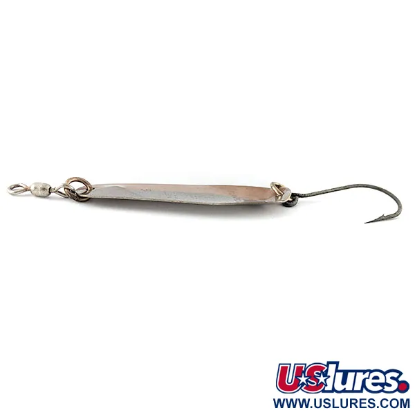 Vintage   Luhr Jensen McMahon 5, 1/2oz nickel/brass fishing spoon #20478