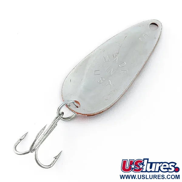 Vintage   Worth Chippewa Steel Spoon, 3/16oz nickel/red/black fishing spoon #20480