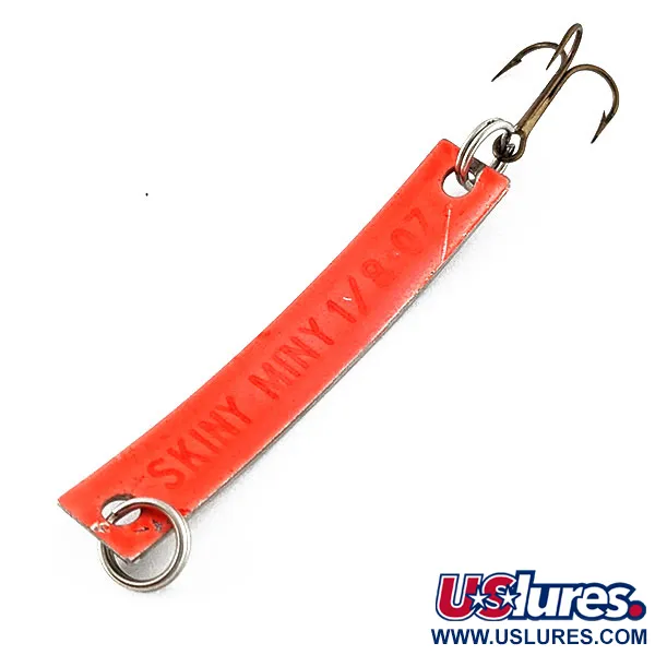 Vintage  Yakima Bait Skiny-miny UV, 1/8oz nickel/orange UV fishing spoon #20483