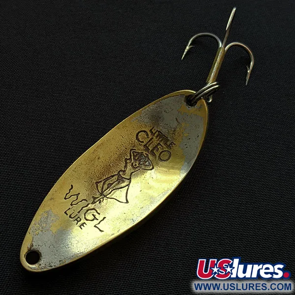 Vintage  Seneca Little Cleo (Hula Girl), 2/3oz gold/nickel fishing spoon #20486
