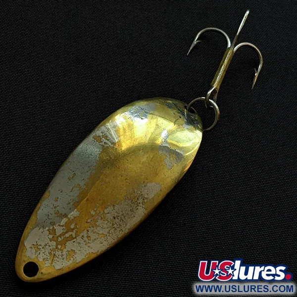 Vintage  Seneca Little Cleo (Hula Girl), 2/3oz gold/nickel fishing spoon #20486