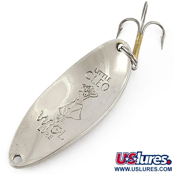 Vintage  Seneca Little Cleo (Hula Girl), 1/2oz nickel fishing spoon #20489