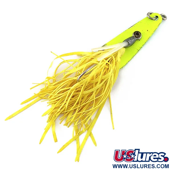 Vintage  Northland tackle  Jaw-Breaker, 1/2oz yellow/green UV fishing spoon #20492