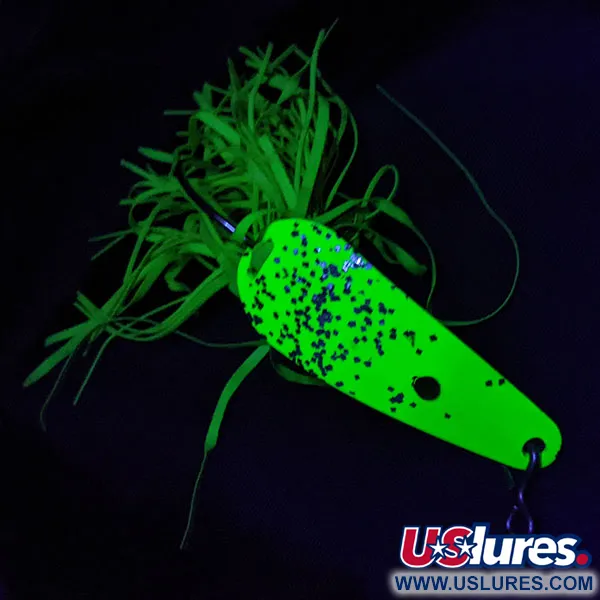 Vintage  Northland tackle  Jaw-Breaker, 1/2oz yellow/green UV fishing spoon #20492