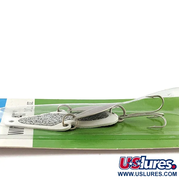 Vintage   Eppinger Wingbat, 1/2oz white/glitter fishing spoon #22723