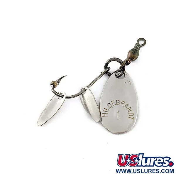 Vintage  Hildebrandt Spinners Hildebrandt 1 Flicker Spinner​, 1/32oz nickel fishing spoon #20502