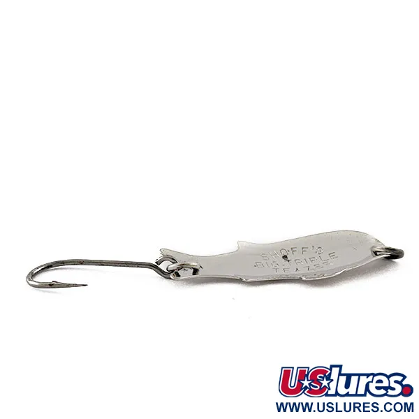 Vintage   Shoff's Big Triple Teazer, 1/16oz nickel fishing spoon #20503