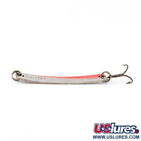 Vintage  Yakima Bait Skiny-miny, 1/8oz nickel/orange UV fishing spoon #20509