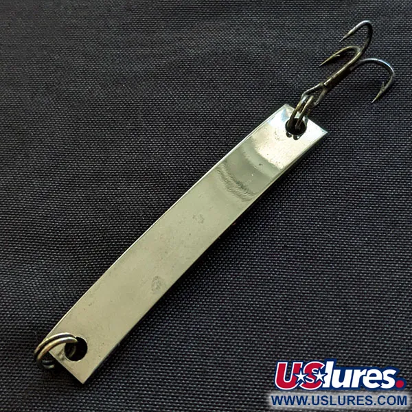 Vintage  Yakima Bait Skiny-miny, 1/8oz nickel/orange UV fishing spoon #20509