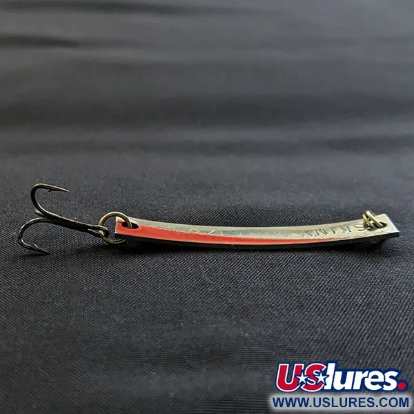 Vintage  Yakima Bait Skiny-miny, 1/8oz nickel/orange UV fishing spoon #20509