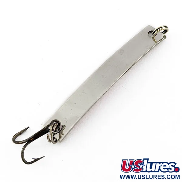 Vintage  Yakima Bait Skiny-miny, 1/8oz nickel/orange UV fishing spoon #20509