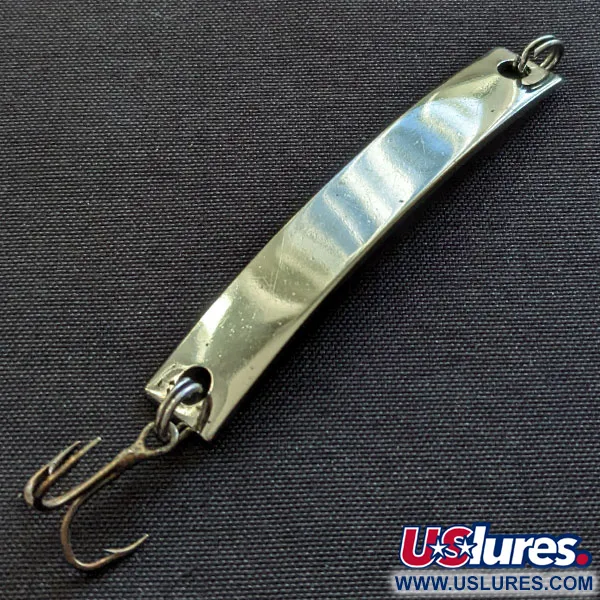 Vintage  Yakima Bait Skiny-miny, 1/8oz nickel/red fishing spoon #20510