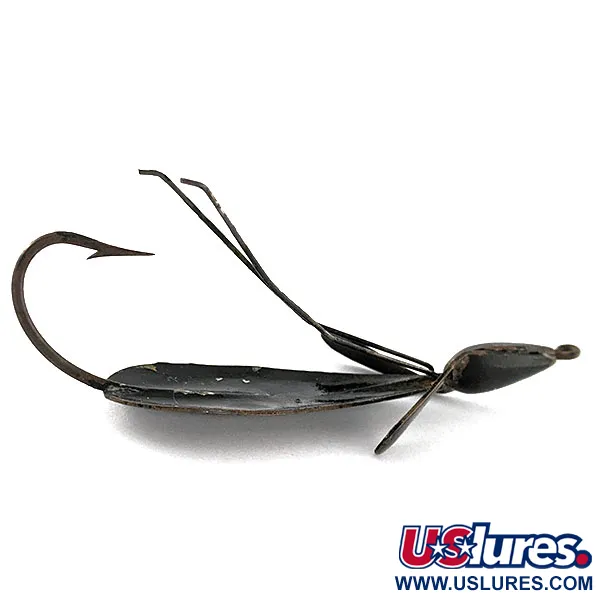 Vintage   Panther Martin Weed Wing, 2/5oz black fishing spoon #20521