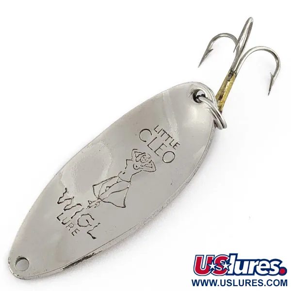 Vintage  Seneca Little Cleo (Hula Girl), 1/2oz nickel fishing spoon #20530