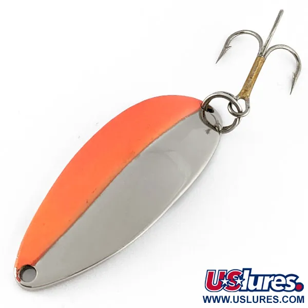 Vintage  Seneca Little Cleo (Hula Girl), 1/2oz nickel/orange fishing spoon #20531