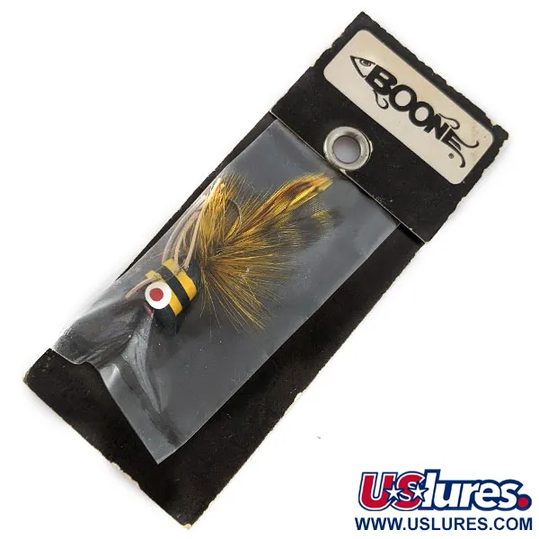  Boone Bait  Boone Fly popper,  black/yellow fishing #20540