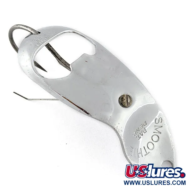 Vintage  Guarantee Mfg Chicago  Smoothie Spoon & Bottle Opener Guaranteed Mfg, 3/4oz nickel fishing spoon #20555