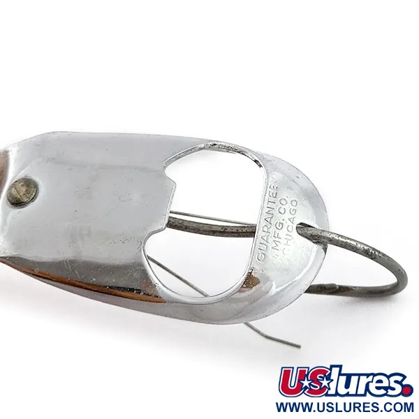 Vintage  Guarantee Mfg Chicago  Smoothie Spoon & Bottle Opener Guaranteed Mfg, 3/4oz nickel fishing spoon #20555