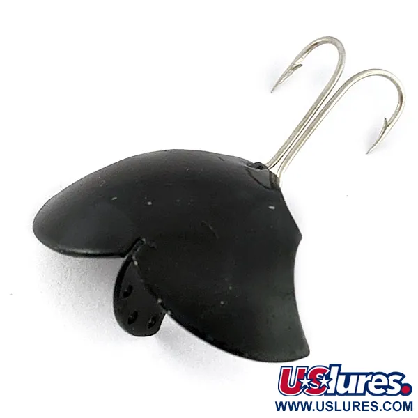 Vintage  Harrison Industries Vintage Vibra Baby Bat, 1/2oz black fishing spoon #20562